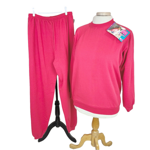 Hanes pink sweatshirt / jogger set, NWT